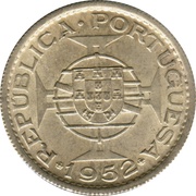 10 Escudos, Mozambique, 1952-1960 reverse image