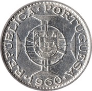 20 Escudos, Mozambique, 1952-1960 reverse image