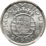 20 Escudos Pattern obverse image