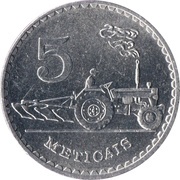 5 Meticais reverse image