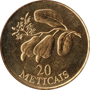 20 Meticais, Mozambique, 1994 reverse image