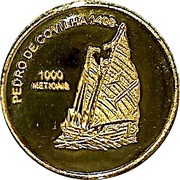 1000 Meticais Pedro da Covilhã, Mozambique, 2004 reverse image