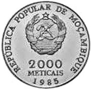 2000 Meticais Independence obverse image