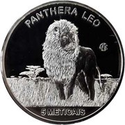 5 Meticais Panthera Leo reverse image