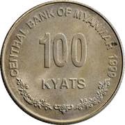 100 Kyats, Myanmar, 1999 reverse image