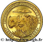5 Dollars 10 Years of Independence reverse image