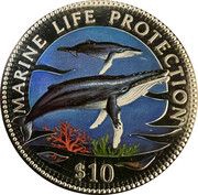 10 Dollars Marine Life Protection reverse image