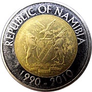 10 Dollars 20 Years Bank of Namibia obverse image