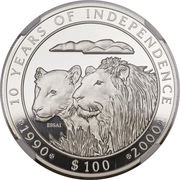 100 Dollars Independence reverse image