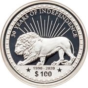 100 Dollars reverse image