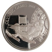 1 Dollar Olympic Games 2018 reverse image