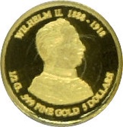 5 Dollars - Elizabeth II Kaiser Wilhelm II; Gold Bullion reverse image