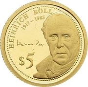5 Dollars Heinrich Böll reverse image