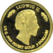 5 Dollars Ludwig II, Nauru, 2010 reverse image
