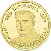 5 Dollars French Emperor Napoleon I, Nauru, 2011 reverse image