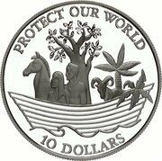 10 Dollars - Elizabeth II Noah's Ark reverse image