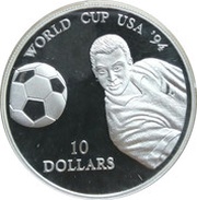 10 Dollars - Elizabeth II World Cup reverse image