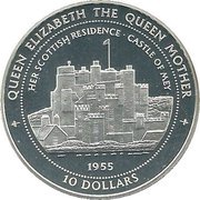 10 Dollars - Elizabeth II Castle of Mey, Nauru, 1998 reverse image
