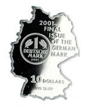 10 Dollars - Elizabeth II German Mark, Nauru, 2001 reverse image