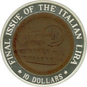 10 Dollars - Elizabeth Italian Lira reverse image