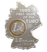 10 Dollars - Elizabeth II German Euro reverse image