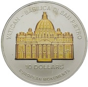 10 Dollars Vatican - Saint Peter's Cathedral, Nauru, 2003 reverse image