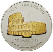 10 Dollars Colosseum, Nauru, 2004 reverse image