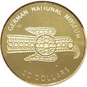 10 Dollars - Elizabeth II National Museum in Nuremburg, Nauru, 2005 reverse image