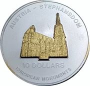 10 Dollars St. Stephens Church-Vienna, Nauru, 2005 reverse image