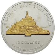 10 Dollars France - Mt. St. Michel, Nauru, 2006 reverse image