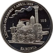 10 Dollars - Elizabeth II Saxonia, Nauru, 2010 reverse image