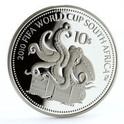 10 Dollars FIFA World Cup South Africa, Nauru, 2010 reverse image