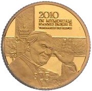 25 Dollars 5th Death Anniversary Pope John Paul II reverse image
