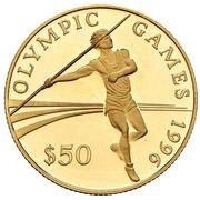 50 Dollars 1996 Olympics reverse image