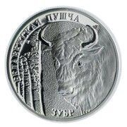 20 Roubles Belovezhskaya Pushcha. Zubr, Belarus, 2001 reverse image