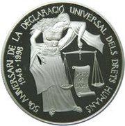 10 Diners - Joan Martí i Alanis Human Rights, Andorra, 1998 reverse image