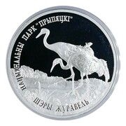 20 Roubles Prypiatsky National Park. Common Crane, Belarus, 2004 reverse image