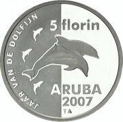 5 Florins - Beatrix Year of the Dolphin reverse image