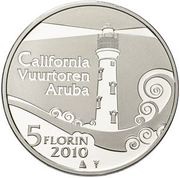 5 Florins - Beatrix Lighthouse California reverse image