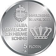 5 Florins - Willem-Alexander Investiture reverse image