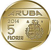 5 Florins - Willem-Alexander 1 Year Anniversary Kingship obverse image