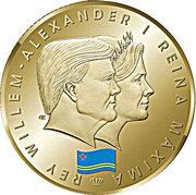 5 Florins - Willem-Alexander 1 Year Anniversary Kingship reverse image