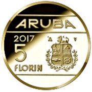 5 Florins - Willem-Alexander Aruban Red Cross obverse image