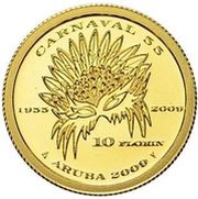 10 Florins - Beatrix Carnival reverse image