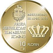 10 Florins - Willem-Alexander Investiture reverse image