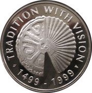 25 Florin Discovery, Netherlands, 1999 reverse image