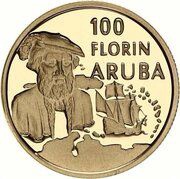100 Florin Discovery of Aruba obverse image