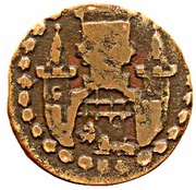 ½ Duit, Netherlands, 1619-1621 reverse image