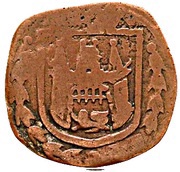 ½ Duit, Netherlands, 1619-1621 reverse image