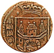 ½ Duit, Netherlands, 1621 reverse image